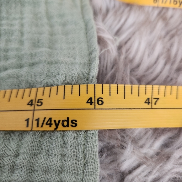 Free People Linda Jo Smocked Gauze Midi Dress Green Women's Size Large - Picture 14 of 14